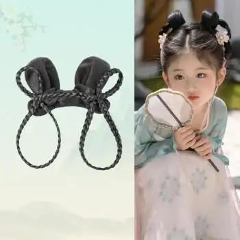 古风小号发包古装汉服川黛发髻同款造型女童发型舞台写真 儿童川黛髻