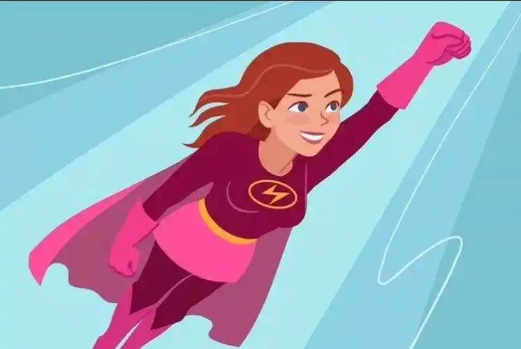 所以我叫她"超人"妈妈.