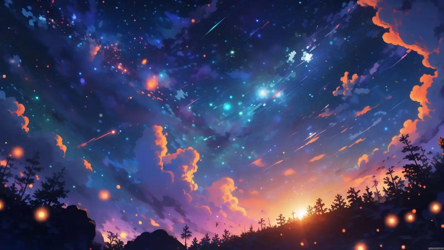 二次元星空壁纸90动漫迷必备!